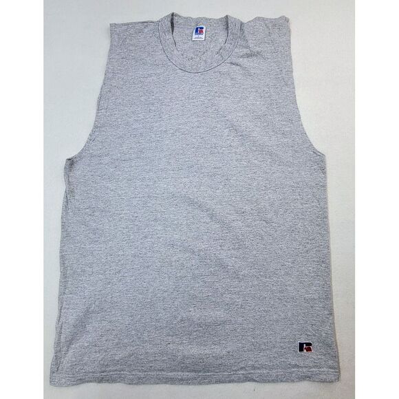 Vintage Russell‎ Tank Top Shirt Mens Large Gray Sleeveless Limited Use - Picture 1 of 7